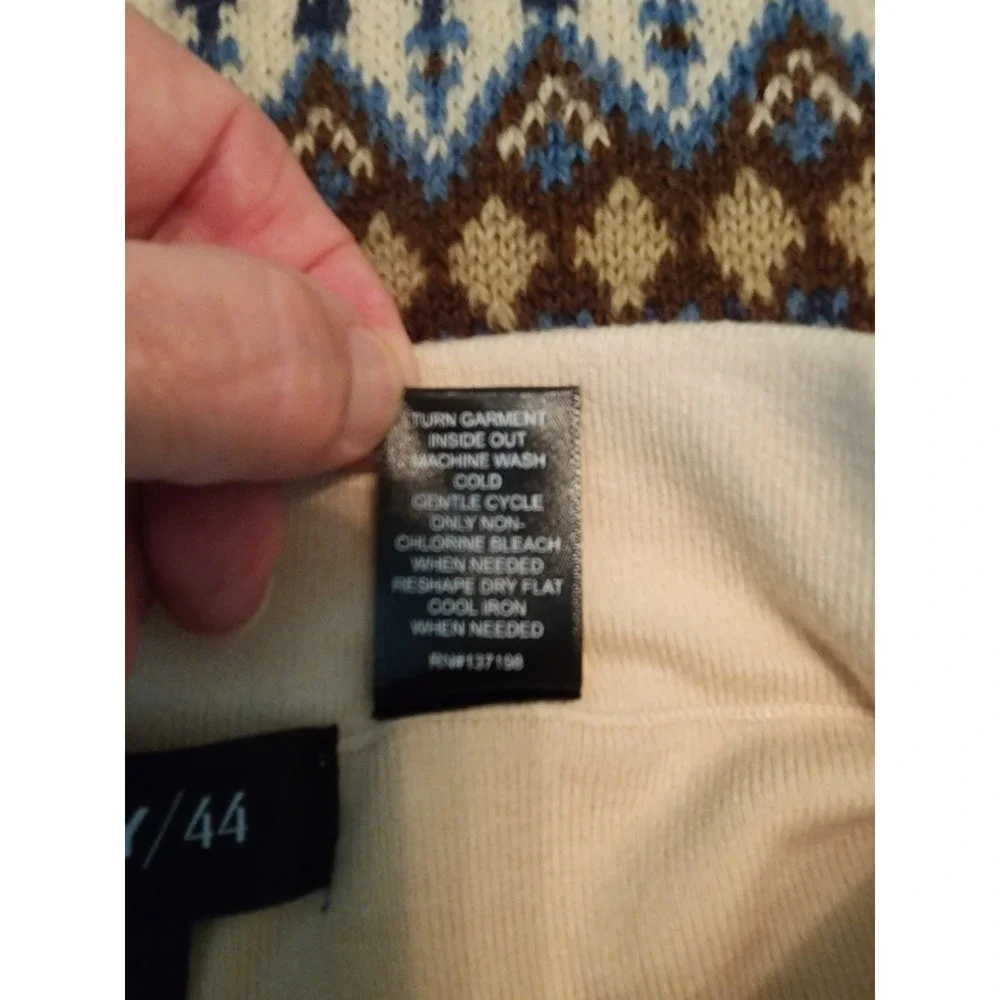 Bailey 44 Womens M Cream Knit Wide Leg Crop Pants Sweater Lounge Coastal Resort - Picture 6 of 8